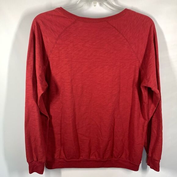 Disney Women's Pullover Mickey Mouse Sequins Long Sleeve T-Shirt Red Size XL - Picture 9 of 9